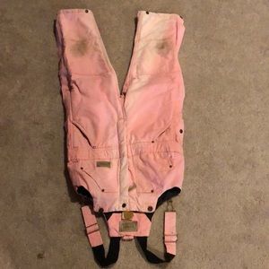 Pink overalls